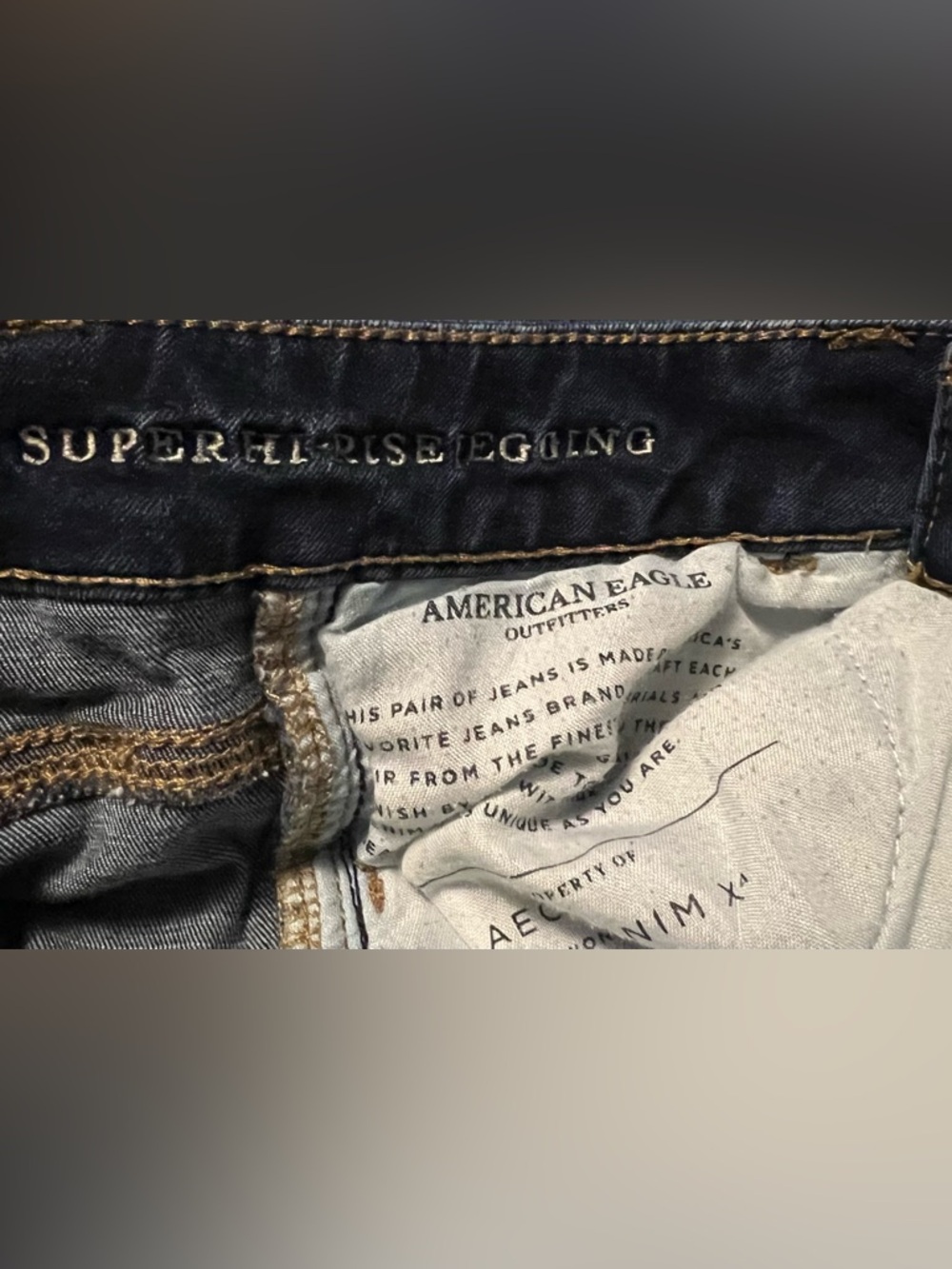 American Eagle Hi-Rise Distressed Jeggings Denim Jeans – Size 4 - Picture 6 of 6